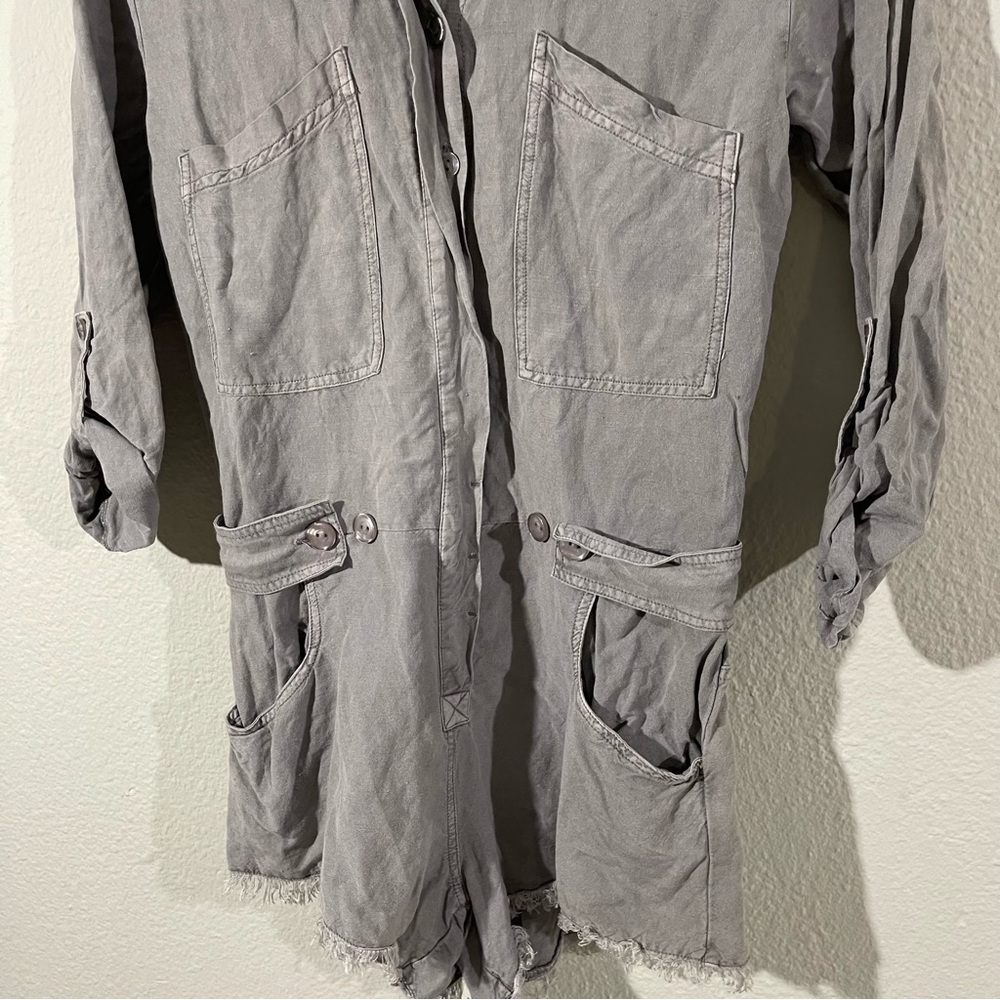 YOUNG FABULOUS & BROKE River Raw Linen Blend Utility Romper - Picture 7 of 13